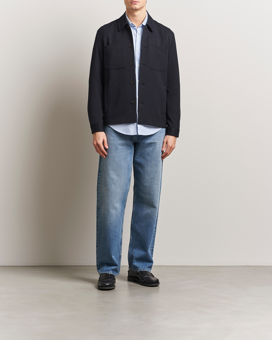 Hombres | Camisas | LES DEUX | Marsielle Hybrid Jacket Dark Navy