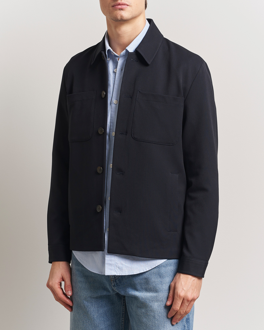 Hombres | Camisas | LES DEUX | Marsielle Hybrid Jacket Dark Navy