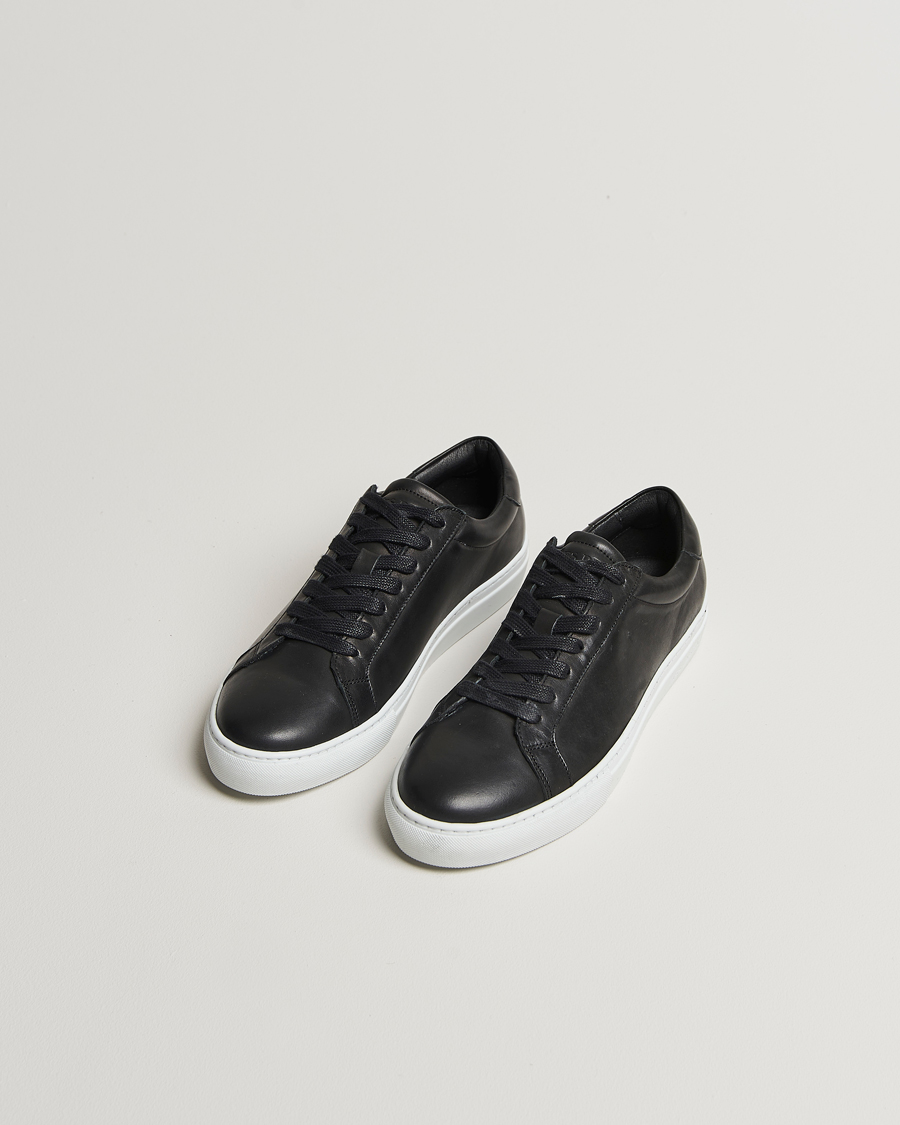Hombres | Zapatillas | LES DEUX | Theodor Leather Sneakers Black