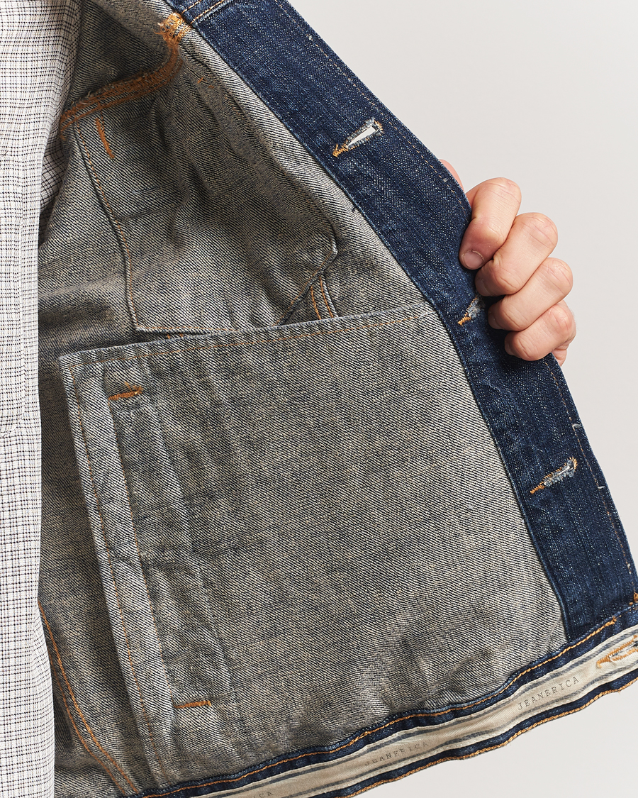 Hombres | Abrigos y chaquetas | Jeanerica | Joe Denim Jacket Dark Blue Righe