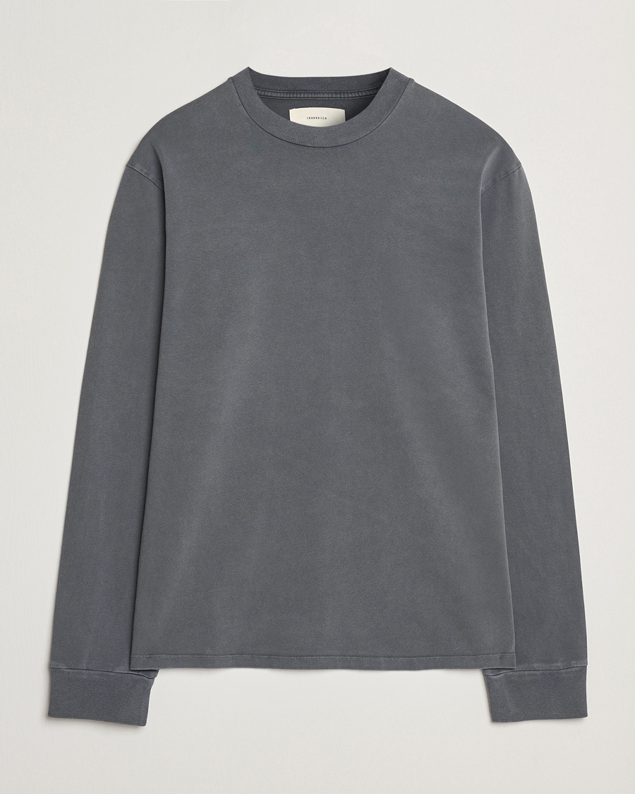 Hombres | Jerséis y prendas de punto | Jeanerica | Clement Crew Neck Sweatshirt Washed Black