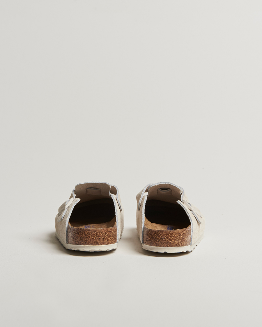 Hombres | BIRKENSTOCK Boston Soft Footbed Antique White Suede | BIRKENSTOCK | Boston Soft Footbed Antique White Suede