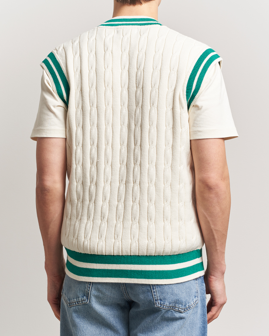 Hombres | Jerséis y prendas de punto | Fred Perry | Cable Knitted Tennis Vest Ecru
