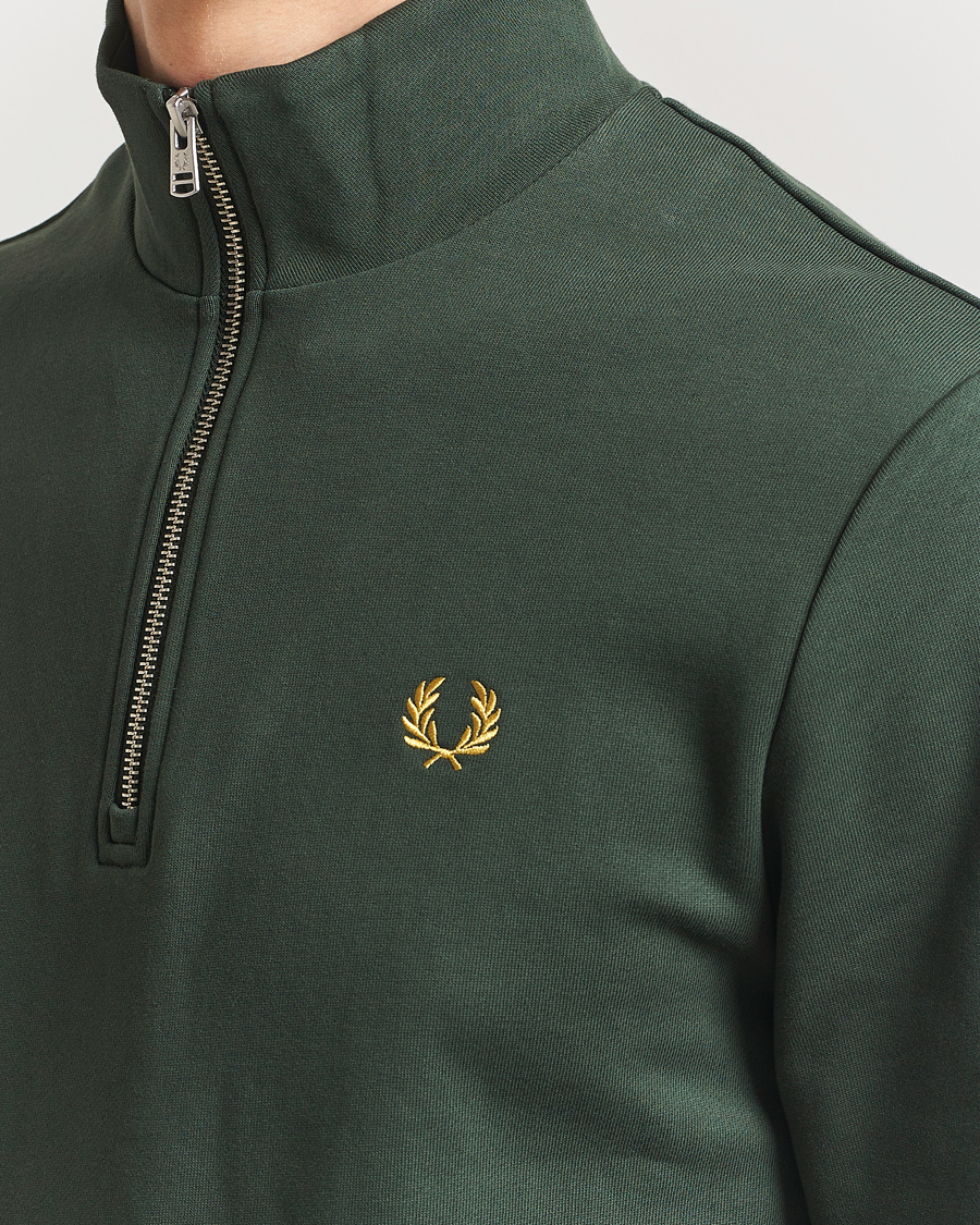 Hombres | Jerséis y prendas de punto | Fred Perry | Half Zip Sweatshirt Court Green