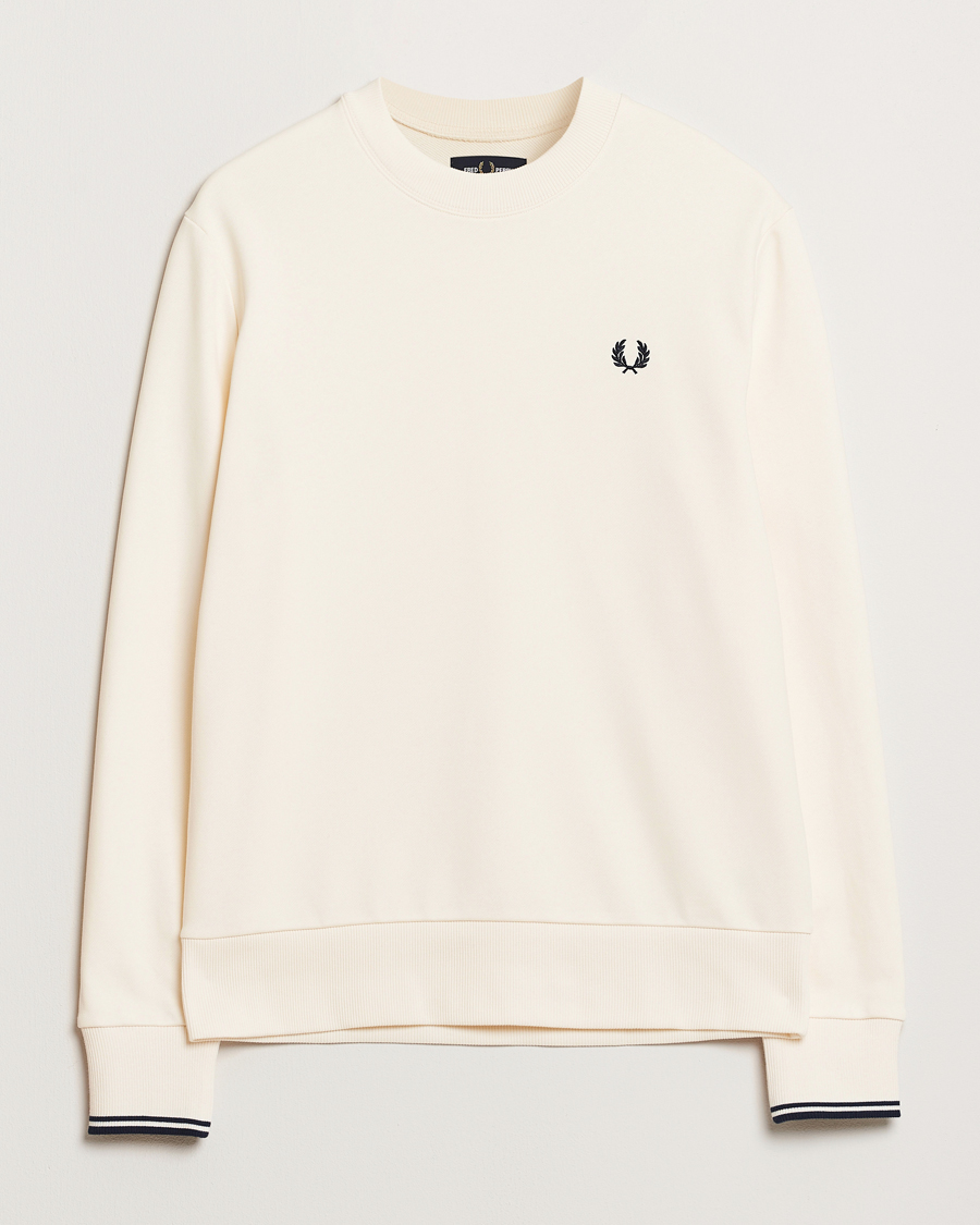 Hombres | Jerséis y prendas de punto | Fred Perry | Crew Neck Sweatshirt Ecru