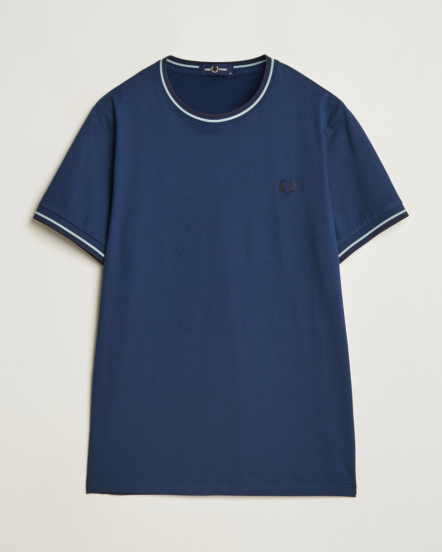 Hombres | Camisetas | Fred Perry | Twin Tipped T-Shirt Tennis Blue