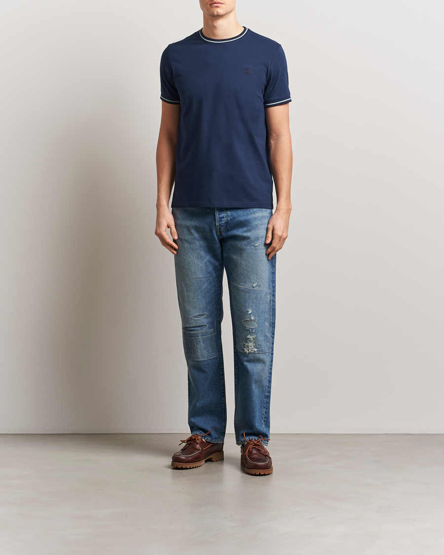Hombres | Camisetas | Fred Perry | Twin Tipped T-Shirt Tennis Blue