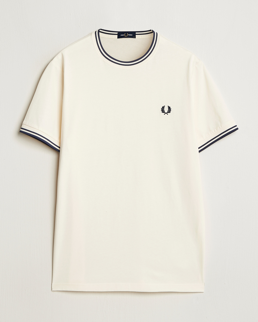 Hombres | Camisetas | Fred Perry | Twin Tipped T-Shirt Ecru