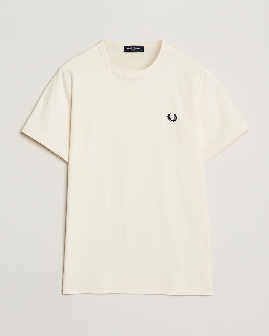 Hombres | Camisetas | Fred Perry | Ringer T-Shirt Ecru