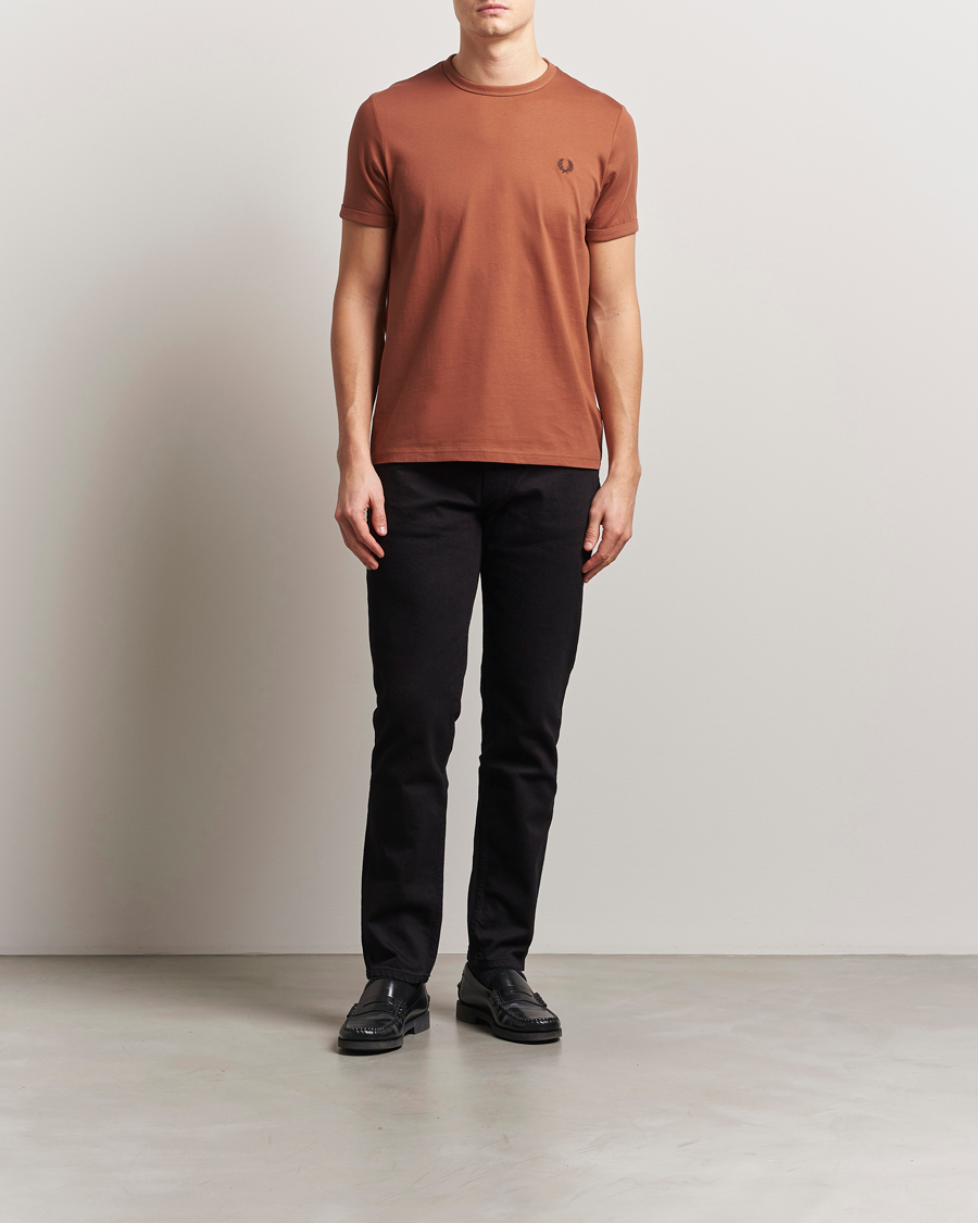 Hombres | Camisetas | Fred Perry | Ringer T-Shirt Cinnamon Brown