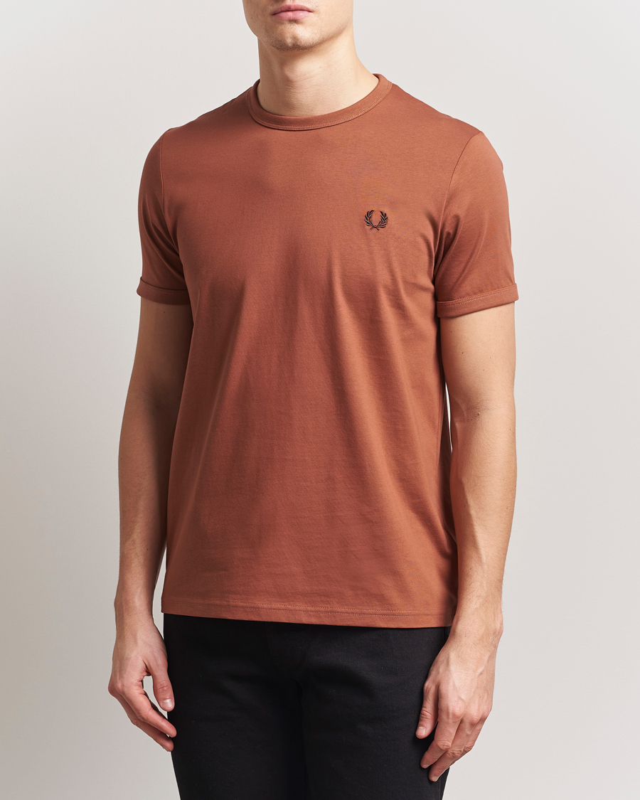 Hombres | Camisetas | Fred Perry | Ringer T-Shirt Cinnamon Brown