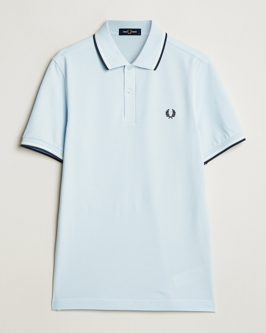 Hombres | Polos | Fred Perry | Twin Tipped Polo Shirt Light Ice