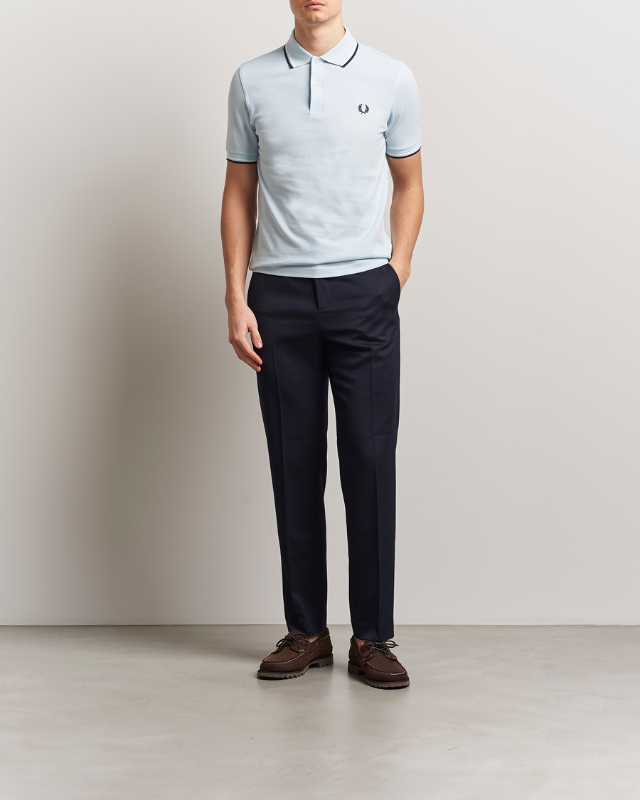 Hombres | Polos | Fred Perry | Twin Tipped Polo Shirt Light Ice