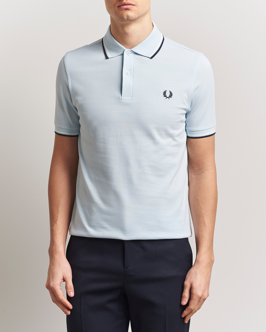Hombres | Polos | Fred Perry | Twin Tipped Polo Shirt Light Ice