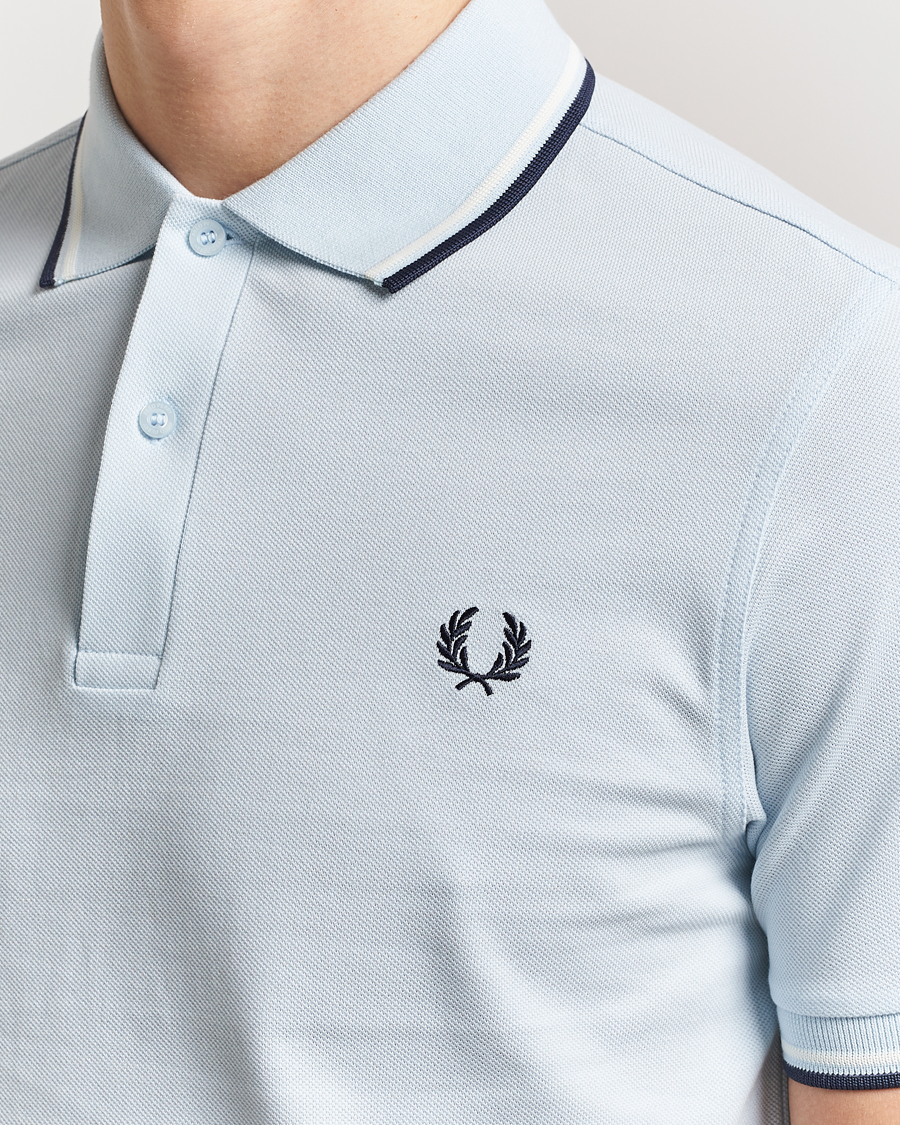 Hombres | Polos | Fred Perry | Twin Tipped Polo Shirt Light Ice