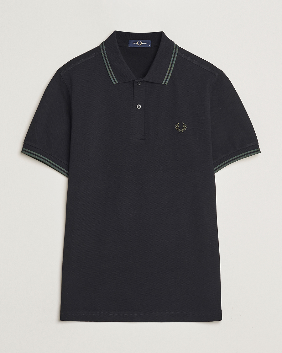 Hombres | Polos | Fred Perry | Twin Tipped Polo Shirt Black