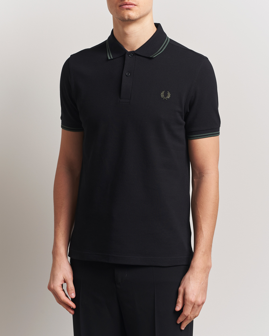 Hombres | Polos | Fred Perry | Twin Tipped Polo Shirt Black