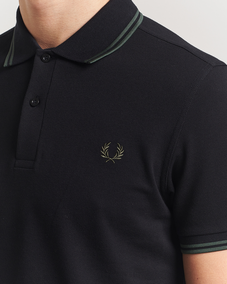 Hombres | Polos | Fred Perry | Twin Tipped Polo Shirt Black