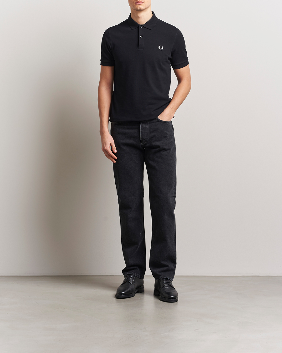 Hombres | Polos | Fred Perry | Plain Polo Shirt Black
