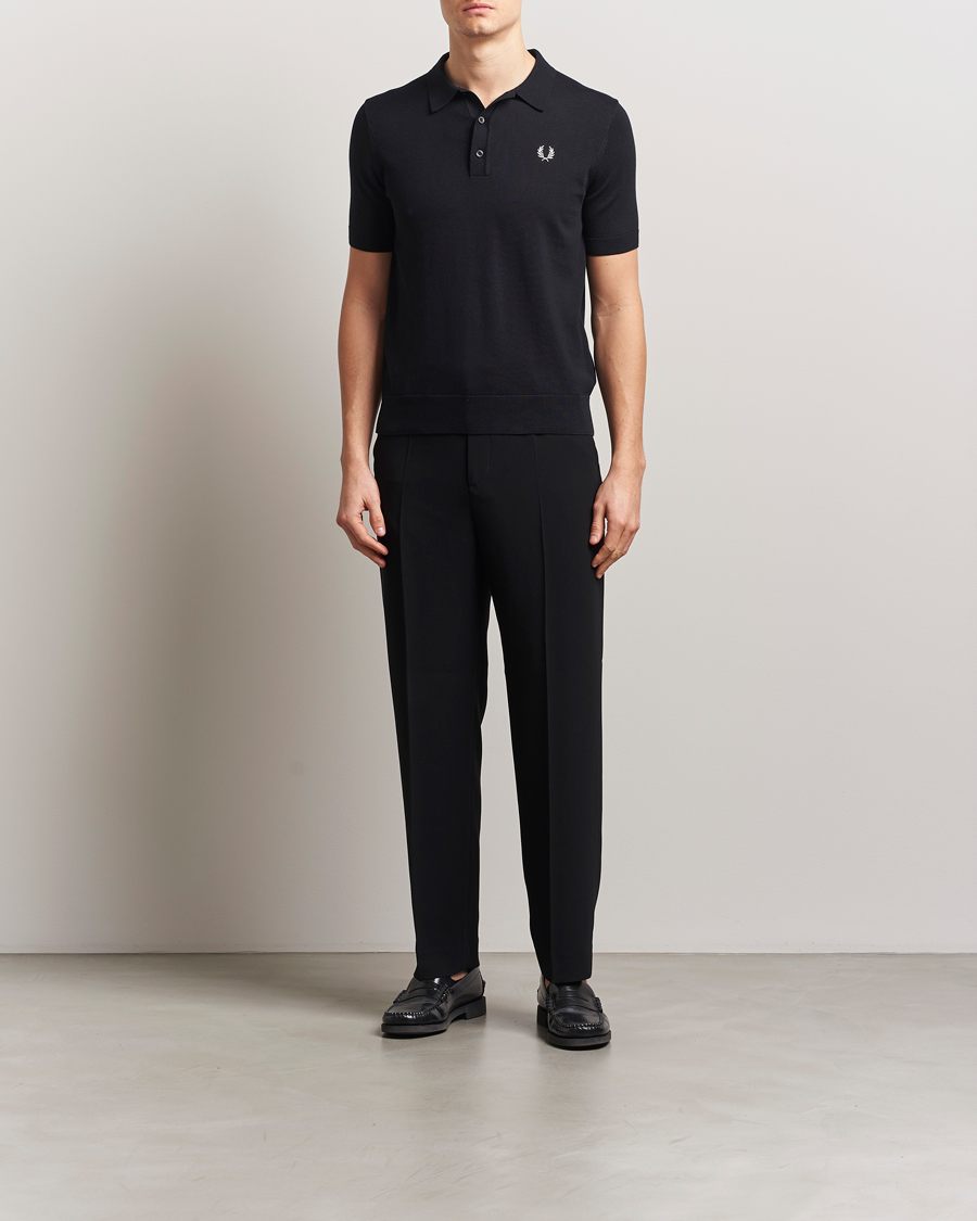 Hombres | Polos | Fred Perry | Cotton Knitted Polo Black
