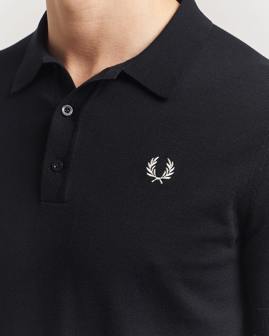 Hombres | Polos | Fred Perry | Cotton Knitted Polo Black