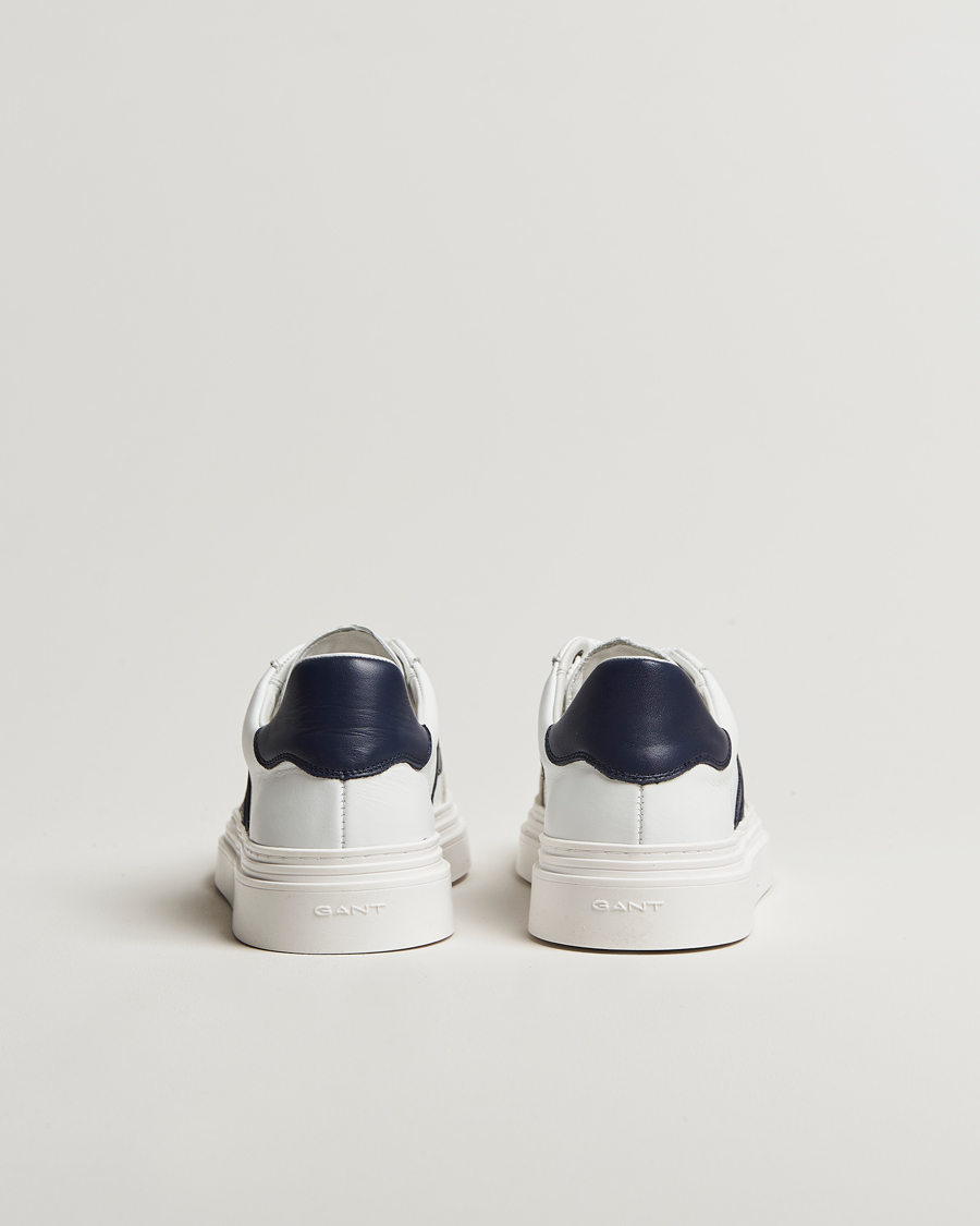 Hombres | GANT Cuzmoon Leather Sneaker White/Marine | GANT | Cuzmoon Leather Sneaker White/Marine