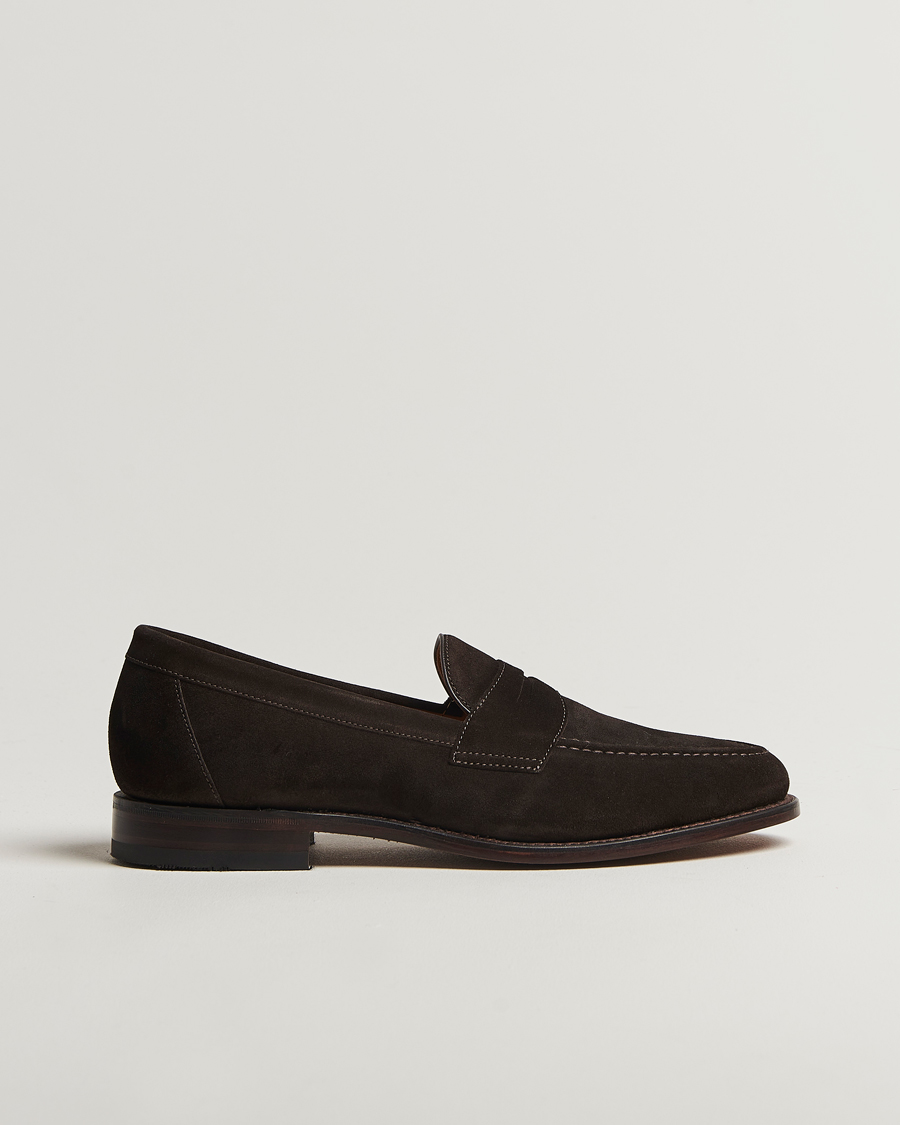 Hombres | Mocasines | Loake Shoemakers | Loake 1880 Imperial Suede Loafers Dark Brown