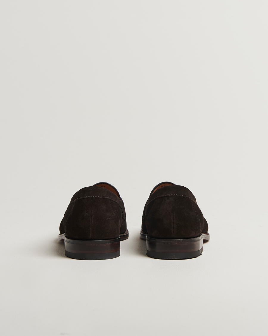 Hombres | Mocasines | Loake Shoemakers | Loake 1880 Imperial Suede Loafers Dark Brown