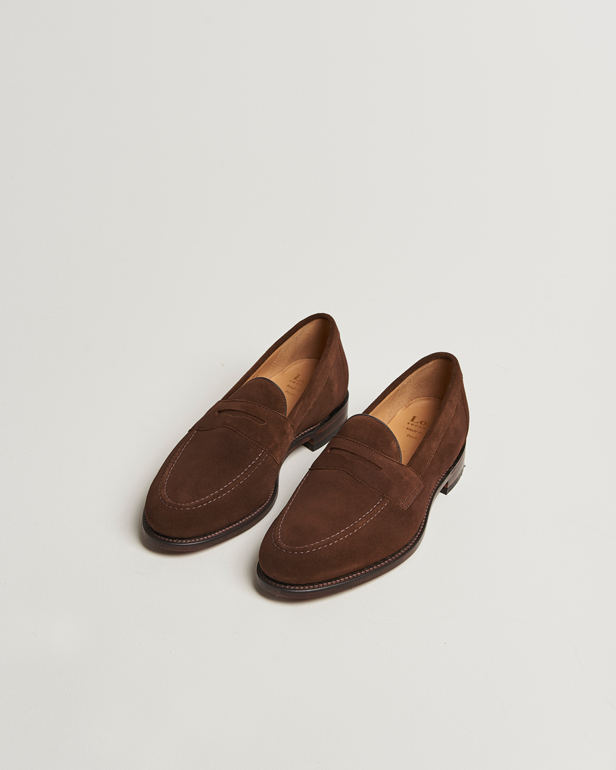 Hombres | Mocasines | Loake Shoemakers | Loake 1880 Imperial Suede Loafers Brown