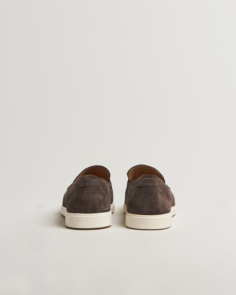 Hombres | Loake 1880 Tuscany Suede Loafer Anthracite | Loake 1880 | Tuscany Suede Loafer Anthracite