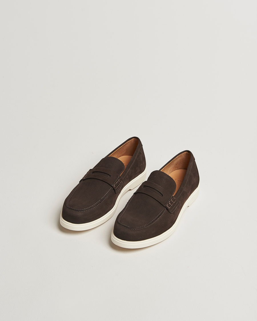 Hombres | Mocasines | Loake 1880 | Como Nubuck Loafers Dark Brown