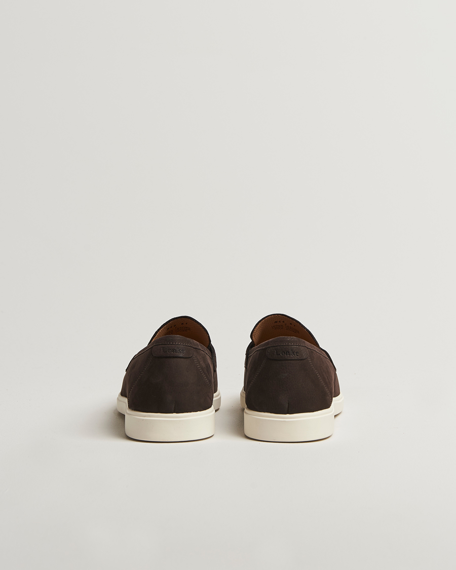Hombres | Mocasines | Loake 1880 | Como Nubuck Loafers Dark Brown