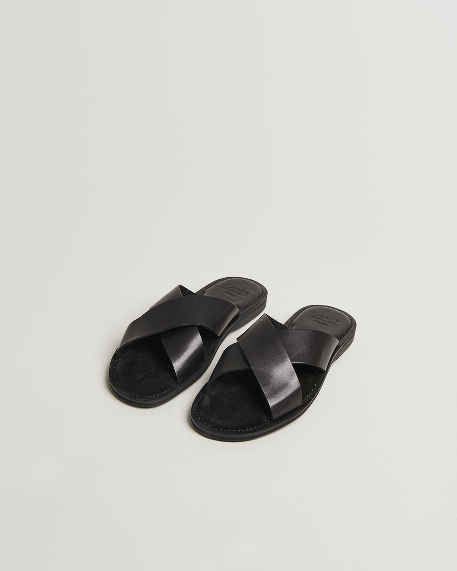 Hombres | Sandalias y chanclas | Loake 1880 | Gozo Leather Sandal Black