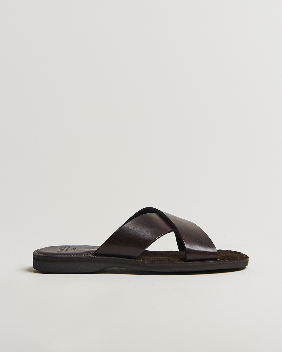 Hombres | Sandalias y chanclas | Loake 1880 | Gozo Leather Sandal Dark Brown