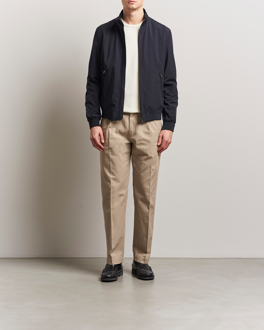 Hombres | Abrigos y chaquetas | Oscar Jacobson | Bomber Nylon Jacket Navy