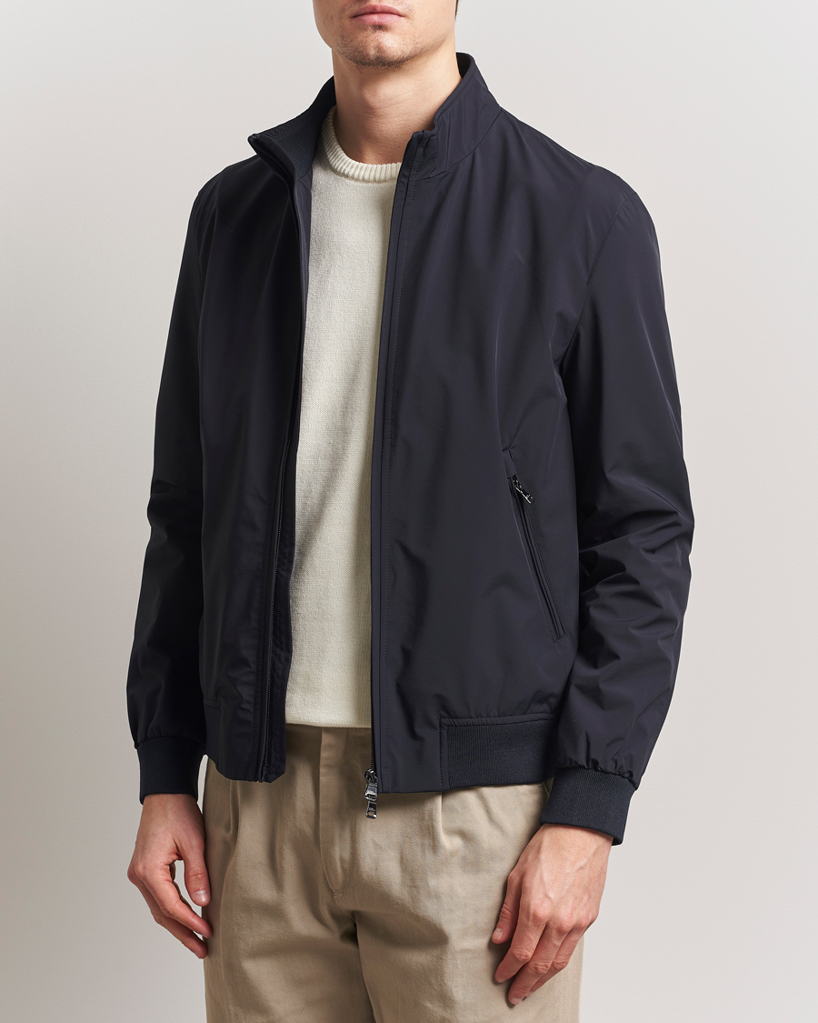 Hombres | Abrigos y chaquetas | Oscar Jacobson | Bomber Nylon Jacket Navy
