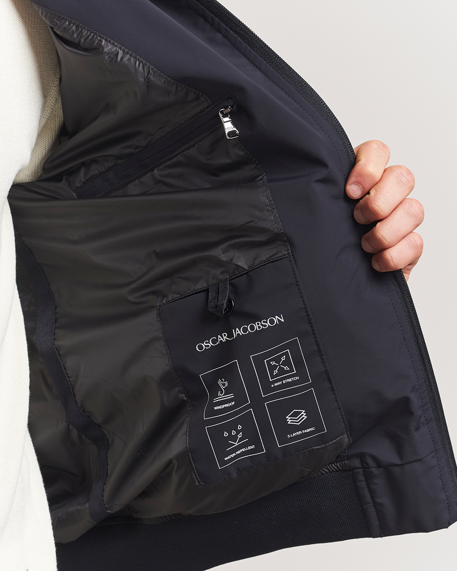 Hombres | Abrigos y chaquetas | Oscar Jacobson | Bomber Nylon Jacket Navy