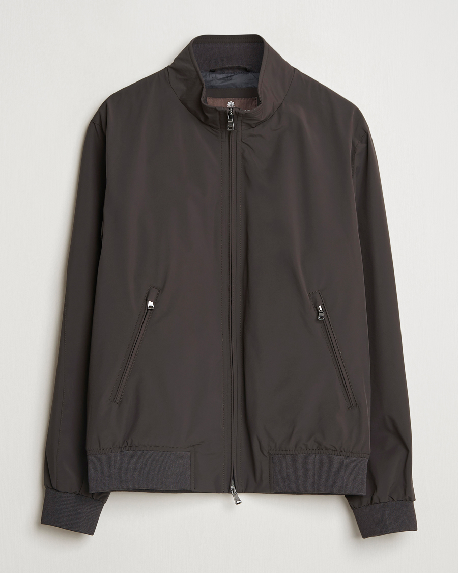 Hombres | Abrigos y chaquetas | Oscar Jacobson | Bomber Nylon Jacket Brown