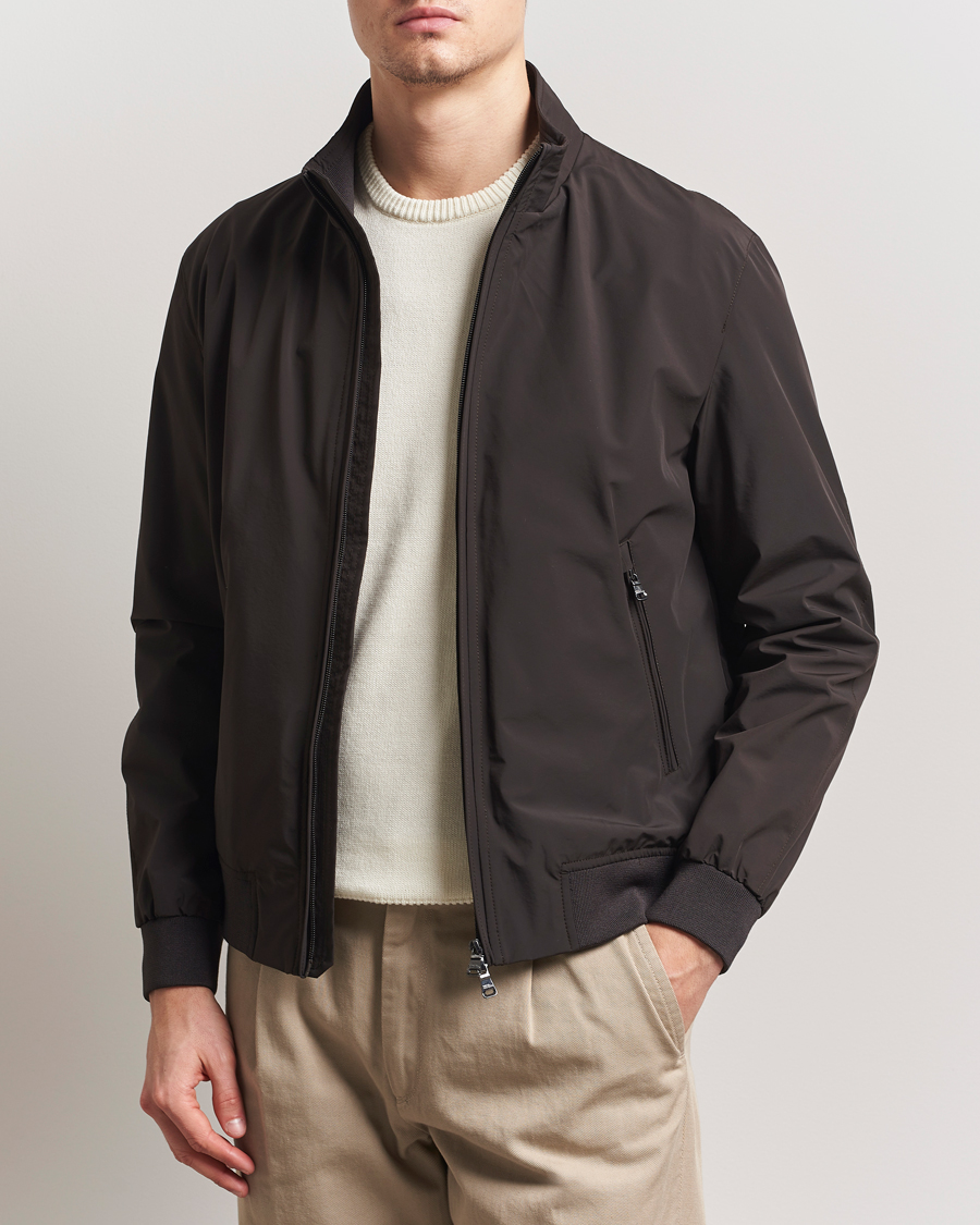 Hombres | Abrigos y chaquetas | Oscar Jacobson | Bomber Nylon Jacket Brown
