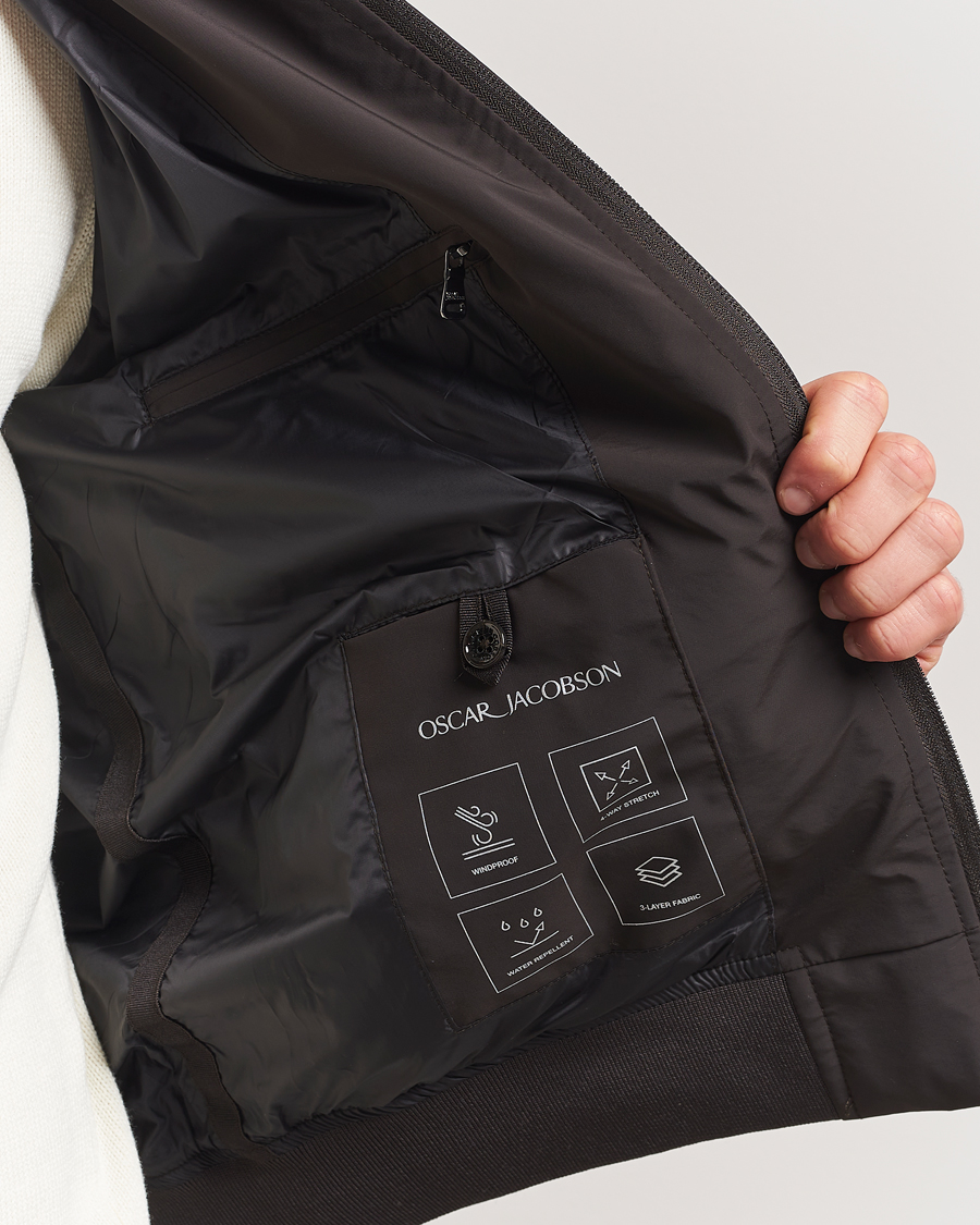Hombres | Abrigos y chaquetas | Oscar Jacobson | Bomber Nylon Jacket Brown