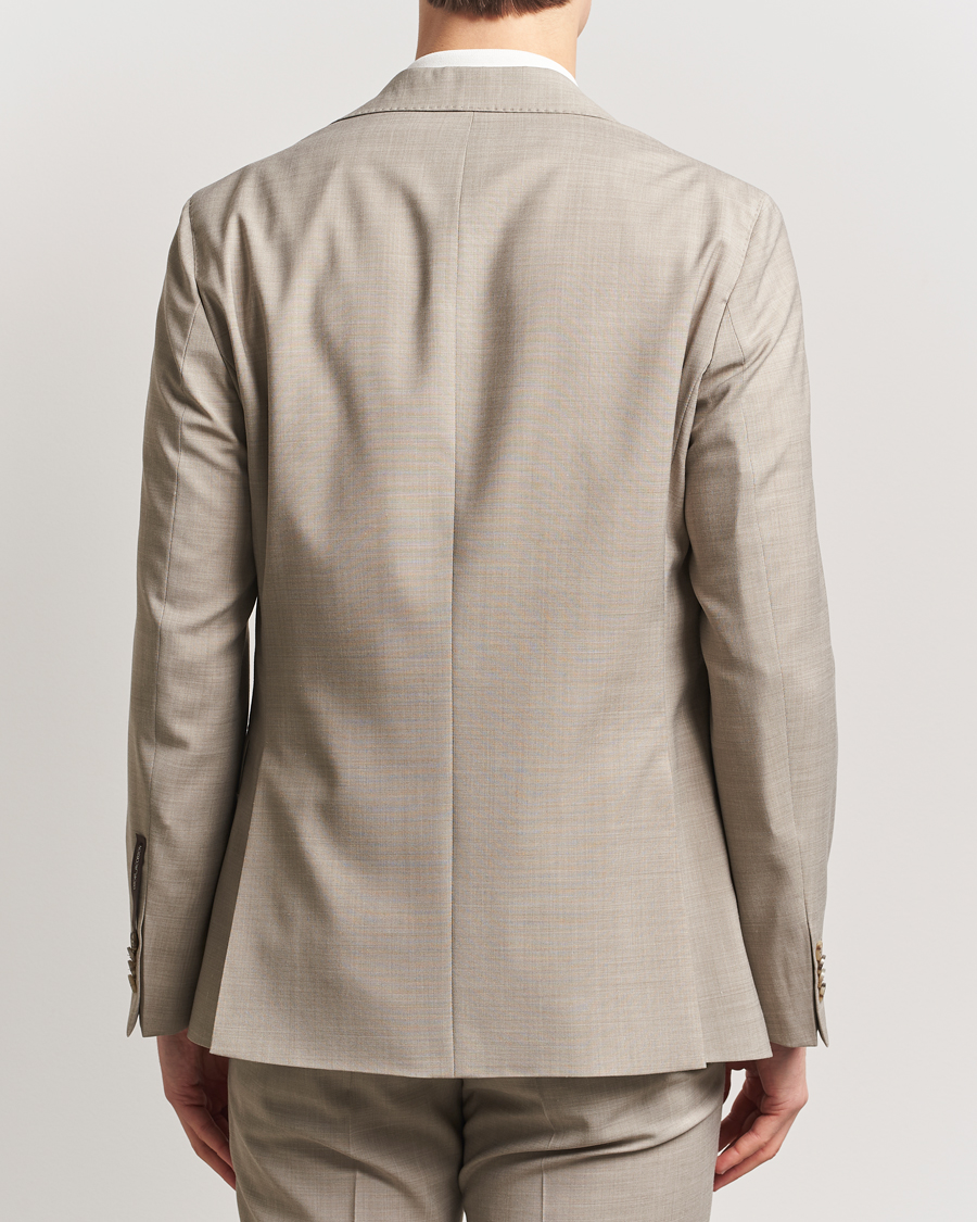 Hombres | Blazers | Oscar Jacobson | Fogerty Wool Stretch Suit Blazer Beige