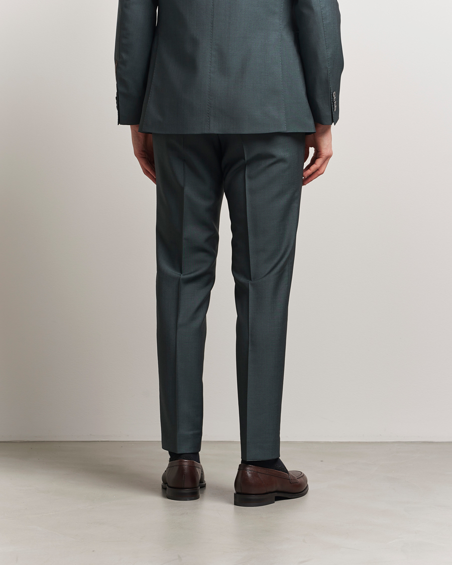 Hombres | Pantalones | Oscar Jacobson | Dandy Wool/Mohair Suit Trousers Green