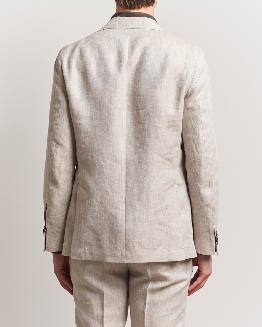 Hombres | Blazers | Oscar Jacobson | Ferry Soft Linen Blazer Beige