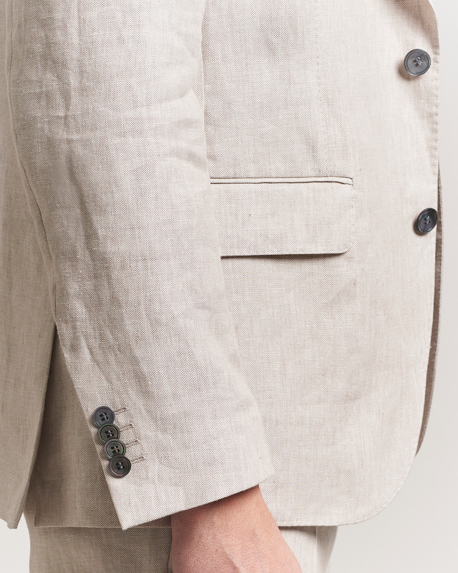Hombres | Blazers | Oscar Jacobson | Ferry Soft Linen Blazer Off White