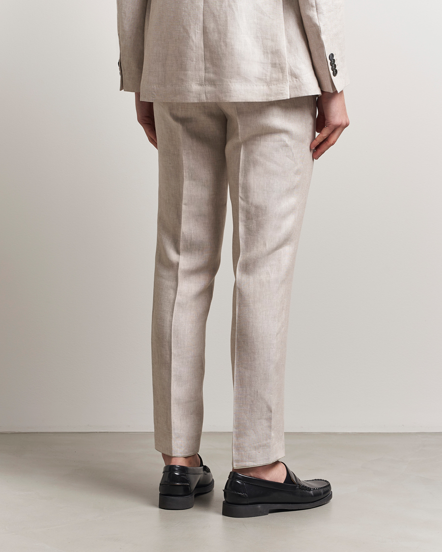 Hombres | Pantalones | Oscar Jacobson | Denz Linen Trousers Off White