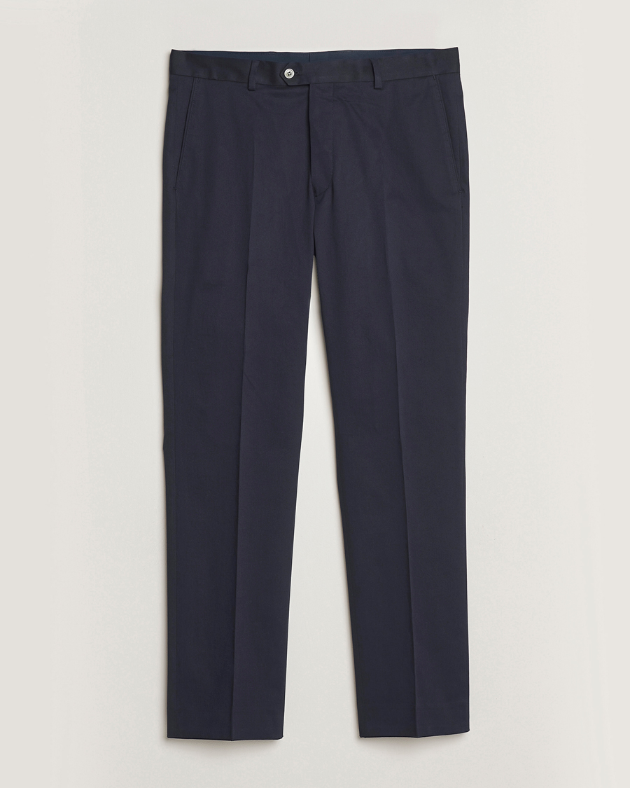 Hombres | Pantalones | Oscar Jacobson | Dandy Cotton Trousers Navy