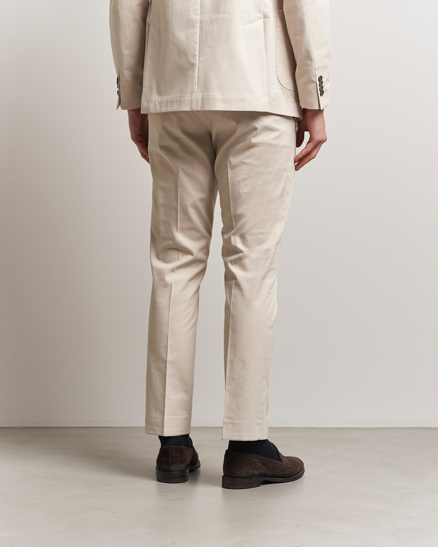 Hombres | Pantalones | Oscar Jacobson | Dandy Cotton Trousers Beige