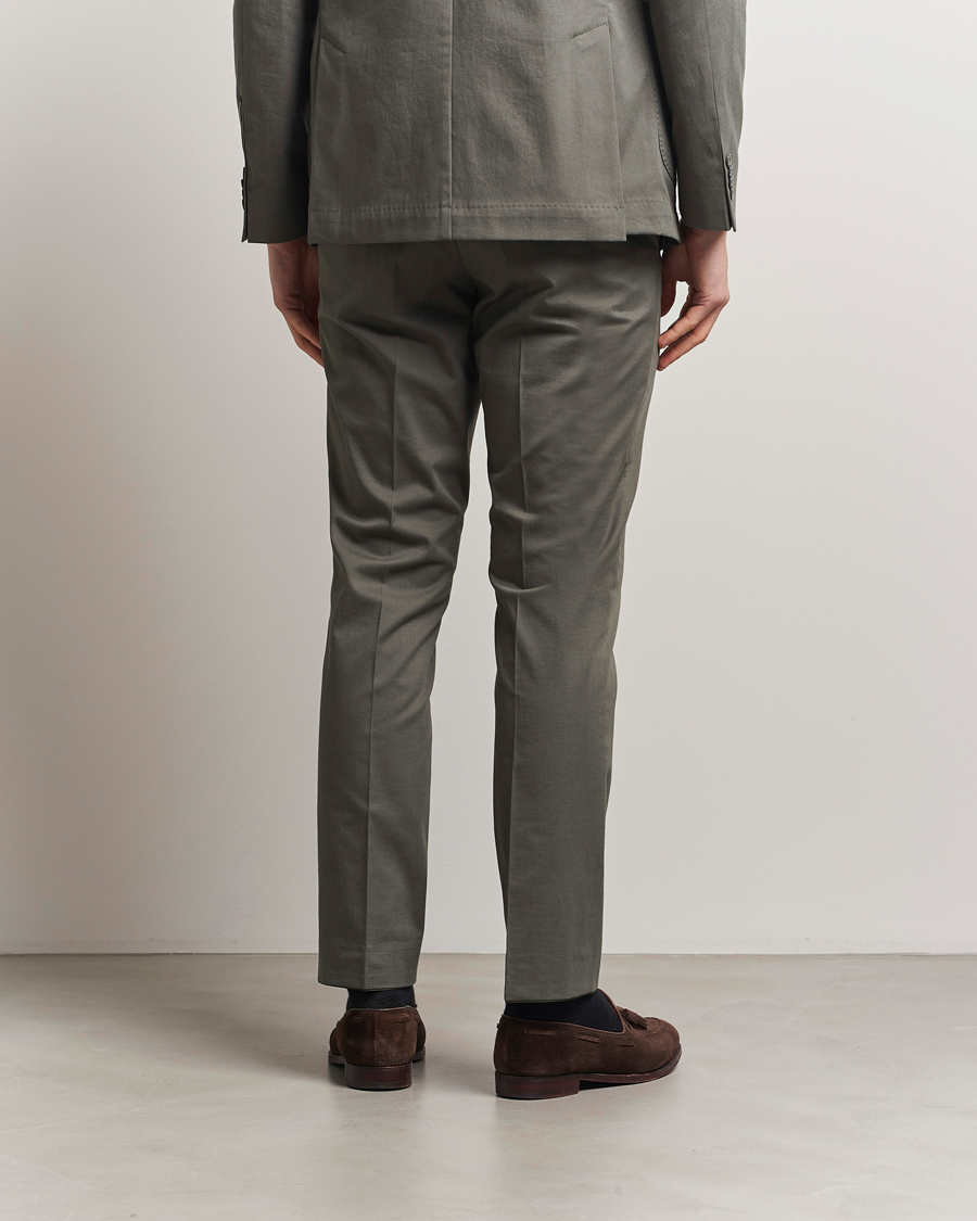 Hombres | Pantalones | Oscar Jacobson | Dandy Cotton Trousers Olive