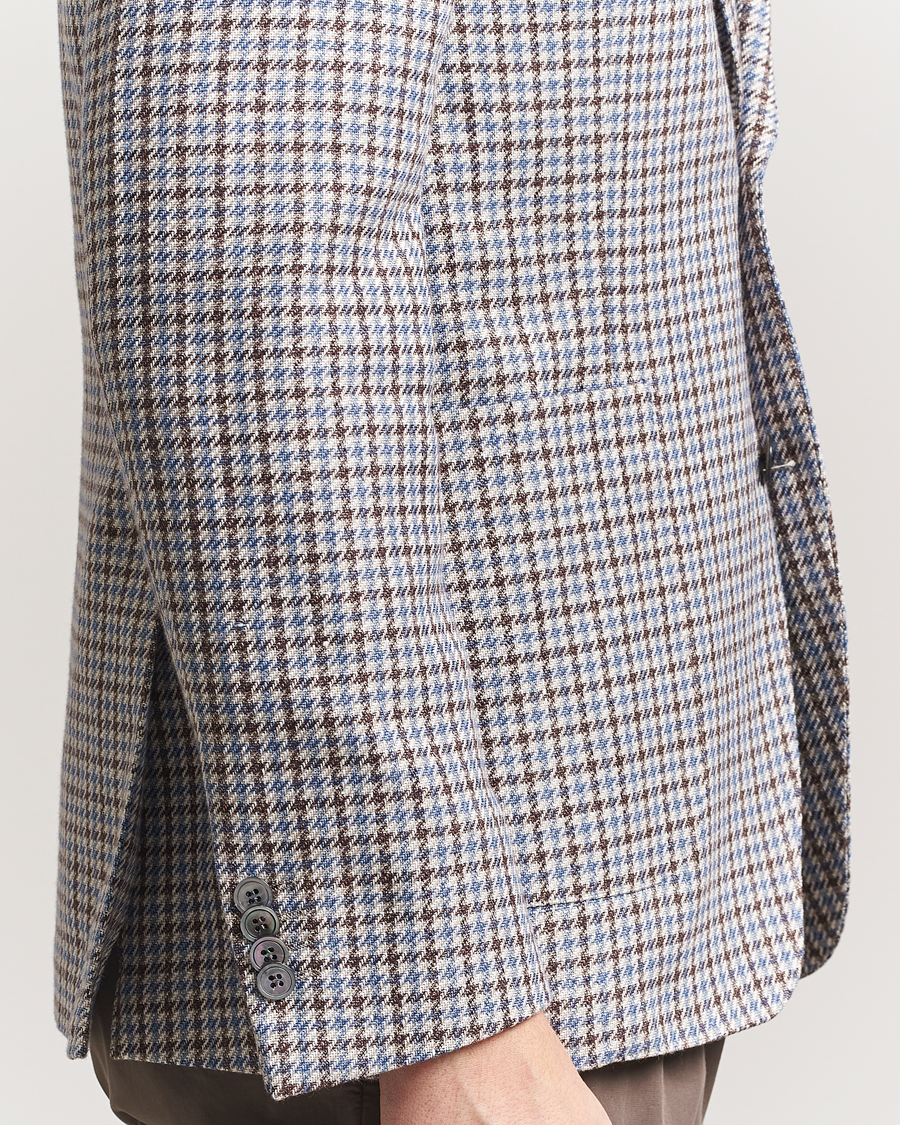 Hombres | Blazers | Oscar Jacobson | Ferry Soft Patch Pocket Cotton/Linen Blazer Blue