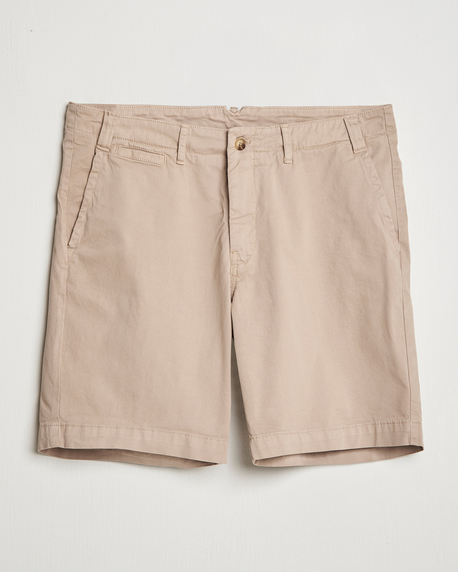 Hombres | Pantalones cortos | Oscar Jacobson | Poggio Cotton Shorts Beige